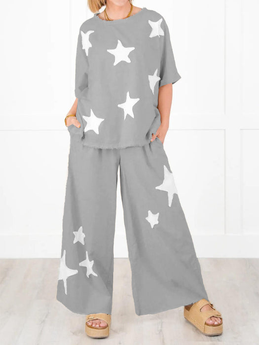 Star Printed Lounge Set