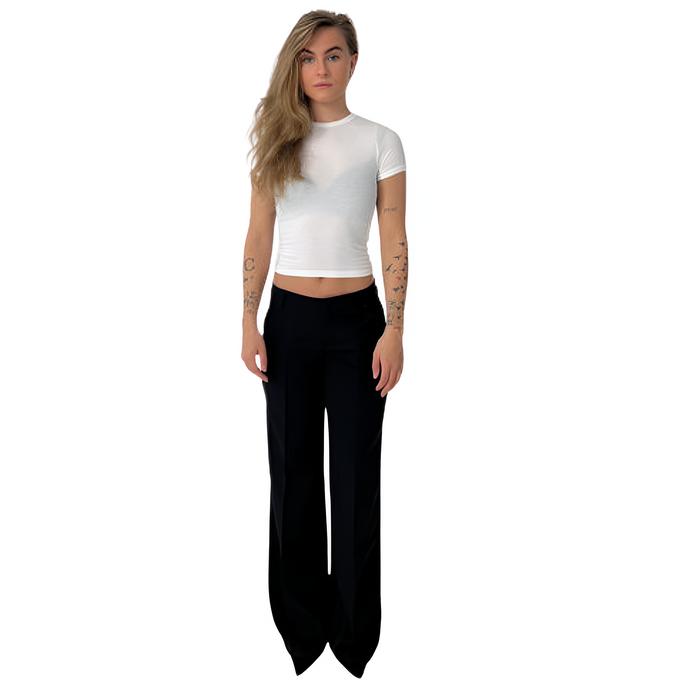 Comfortable Tailored Flared Trousers