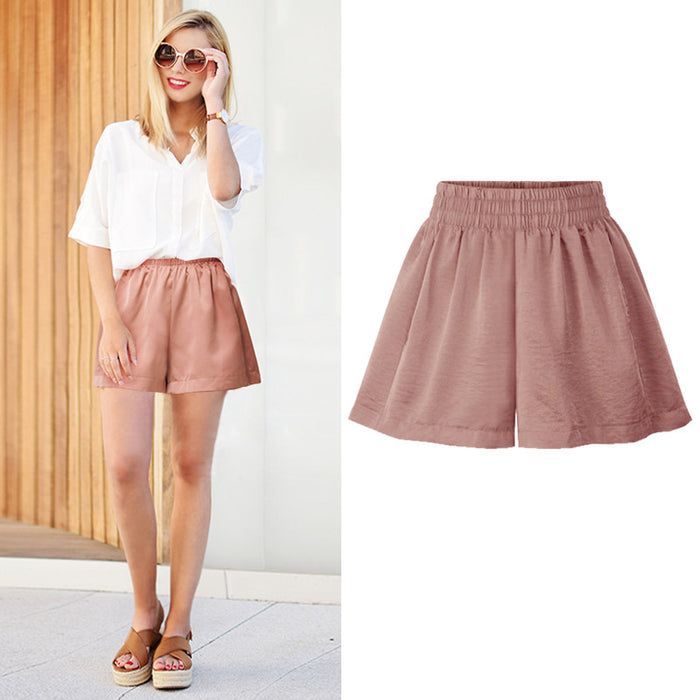 Ice Silk Wide Leg Thin Shorts