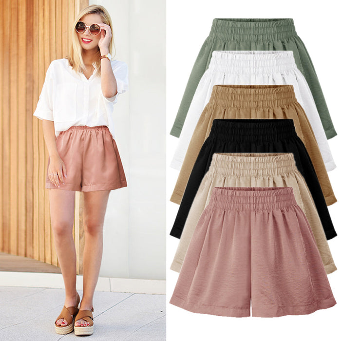 Ice Silk Wide Leg Thin Shorts