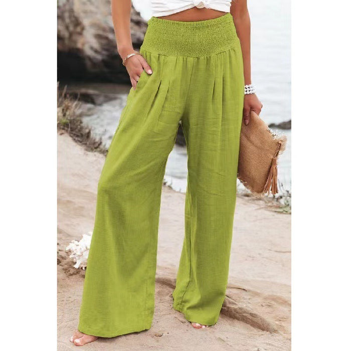 Spring and Summer Leisure Wide Leg Cotton and Hemp Popular Loose Pants for Women