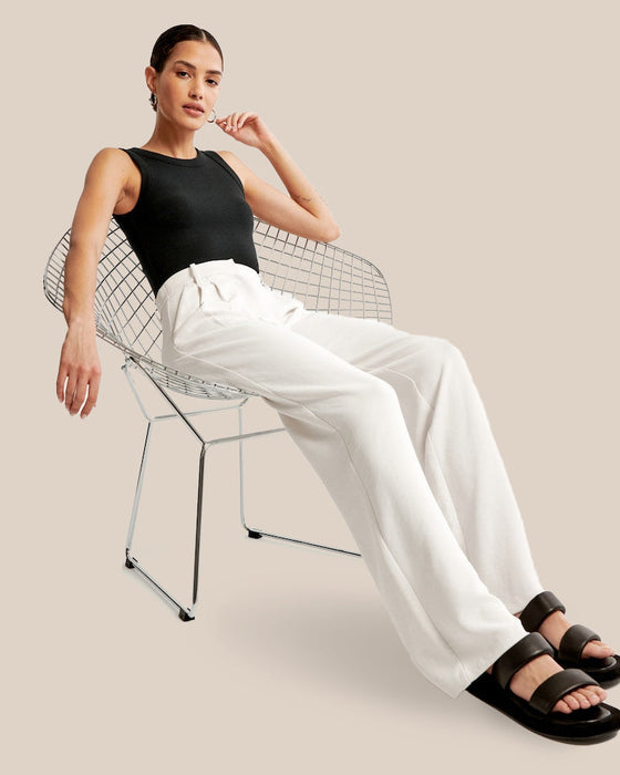 Summer 2023 Icy Tailored Crepe Wide-Leg Pants