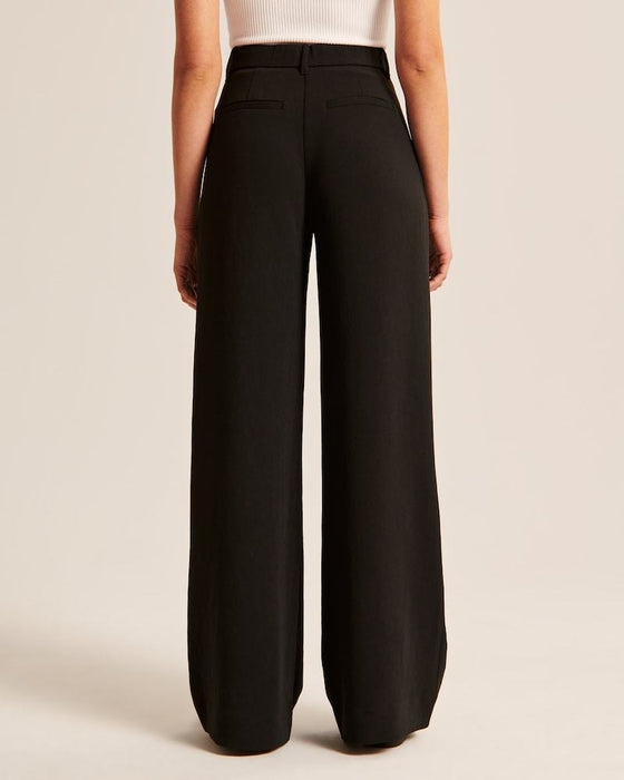 Summer 2023 Icy Tailored Crepe Wide-Leg Pants