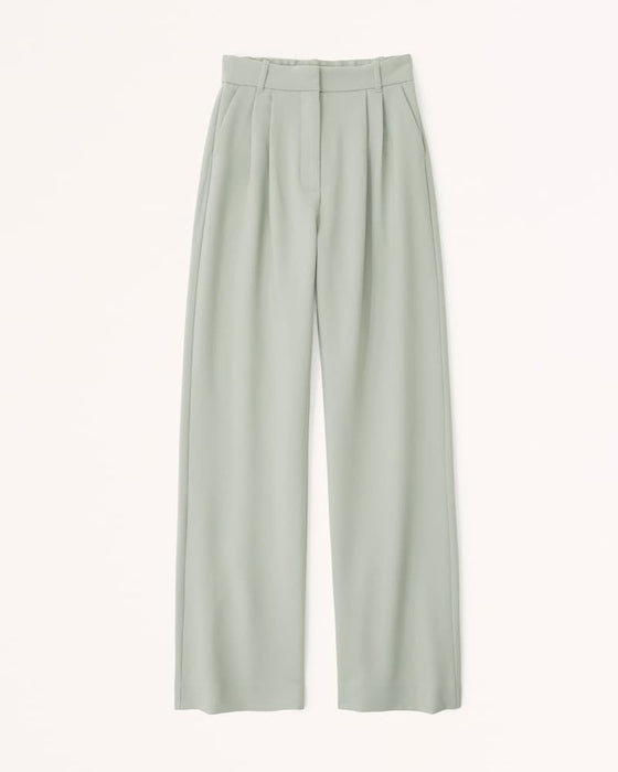 Summer 2023 Icy Tailored Crepe Wide-Leg Pants